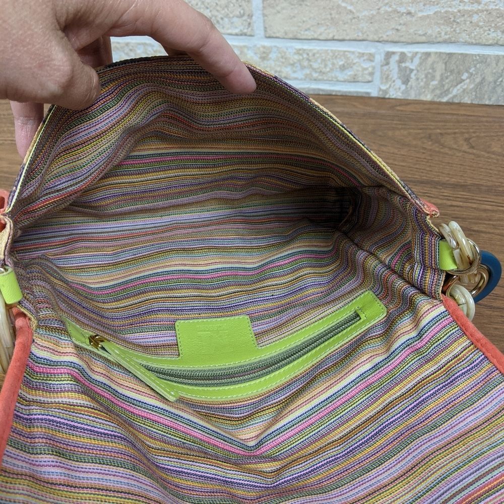 M MISSONI Raffia Crossbody Plastic Ring Strap - Picture 8 of 14
